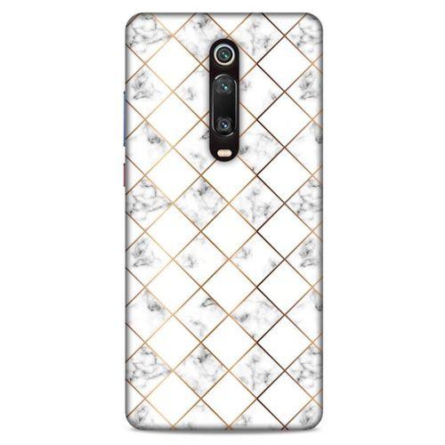 Mermer Desenli (1) Tema Kılıfı Beyaz Xiaomi Mi 9T Kılıf