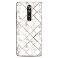 Mermer Desenli (1) Tema Kılıfı Beyaz Xiaomi Mi 9T Kılıf