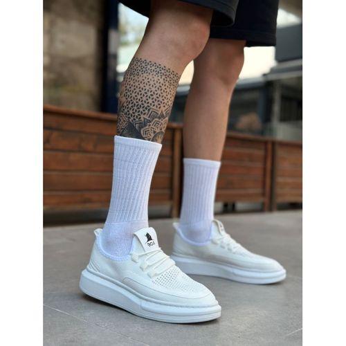 BA0375 Özel Örme Triko Tarz Beyaz Taban Spor Ayakkabı