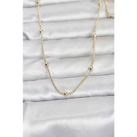 CM 14K Gold Renk Top Zincir 60 cm Kadın Kolye