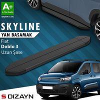 S-Dizayn Fiat Doblo 3 Uzun Şase Skyline Siyah Yan Basamak 213 Cm 2023 Üzeri A+ Kalite