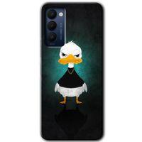 Tecno Camon 18 Kılıf HD Desen Baskılı Arka Kapak+Temperli Cam - Angry Duck