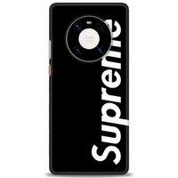 Huawei Mate 40 Pro Kılıf HD Baskılı Kılıf - Supreme Siyah + Tam Ekran Koruyucu