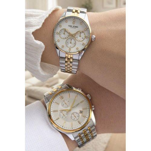 Tom Jones Çiftlere Ve Sevgililere Özel 3 Atm 2 Yıl Garantili Bay Ve Bayan Çift Saati CF.TJ.M002