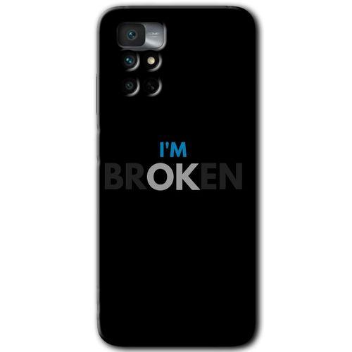 Potkal Hediye Fabrikası Xiaomi Redmi Note 11 4G Kılıf HD Desen Baskılı Arka Kapak - Im Broken