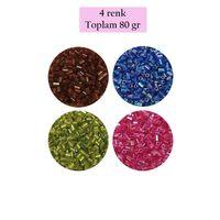 Kesme Cam Boncuk 2mm - 4 Renk - Toplam 80 Gram - BNC445