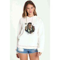 Peaky Bılnders Baskılı Beyaz Kadın Kapşonlu Sweatshirt