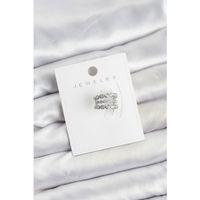 Gümüş Renk Zirkon Taşlı Pirinç Kıkırdak Earcuff Küpe - TJ-BKP11618