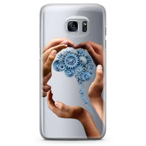 Samsung Galaxy S7 Edge Kılıf Beyin Makinesi Arka Kapak Koruma Desenli Full Koruyucu