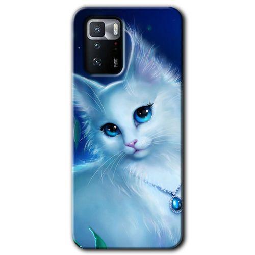 BeRa Aksesuar Poco x3 GT Kılıf Baskılı Kapak - Cat Glance +Tam Kaplayan Mat Seramik