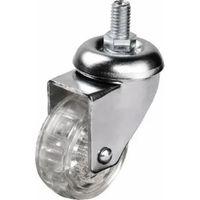 302 - 50x20 Mm Şeffaf Makaralı Vidalı Teker