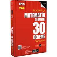 2026 KPSS Tüm Adaylar İçin Matematik Geometri 30 Deneme Tamamı Çözümlü  Pegem Yayınları