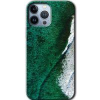 iPhone 13 Pro Max Kılıf HD Desen Baskılı Arka Kapak - Yeşil Okyanus