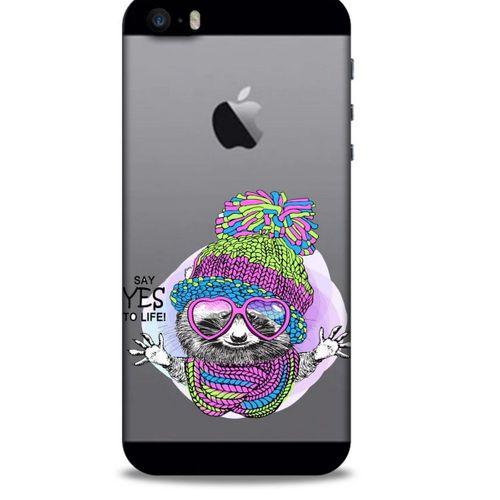 Zoologix (2) Apple Iphone 5S Şeffaf Kılıf Silikon Desenli