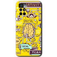 MRCİLETİSİM Xiaomi Redmi Note 11 4G Kılıf HD Desen Baskılı Arka Kapak+Temperli Cam - Smart 2