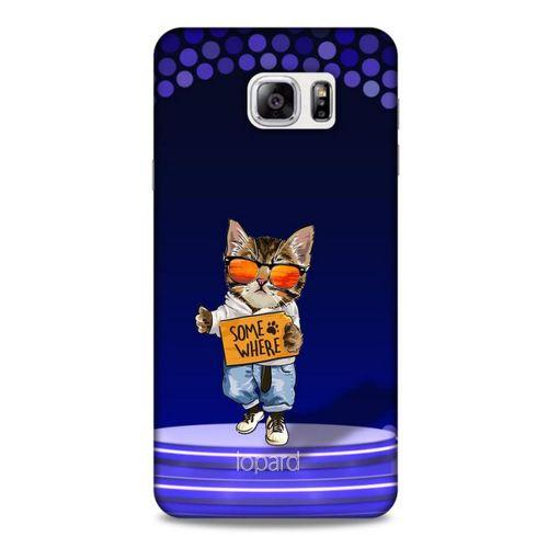 Samsung Galaxy Note 5 Kılıf FunnyMaX (42) Rugged Armor Kılıf Kedili Mor