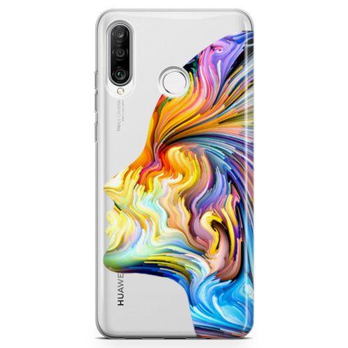 Huawei Nova 4e Kılıf Yüz Renk Arka Kapak Koruma Desenli Full Koruyucu