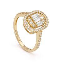 14 Ayar Altın Baget Yüzük HSM10128