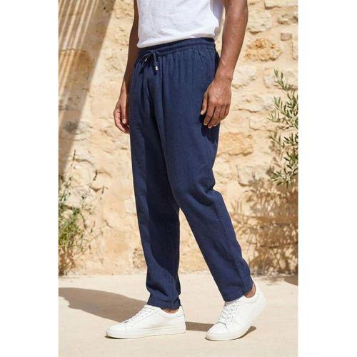 Meridian Kumaş Relaxed Fit %100 Pamuklu Jogger Erkek Yazlık Eşofman Altı Pantolon - Lacivert