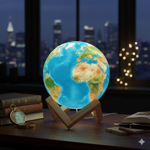 Standlı Işıklı Dünya Küre