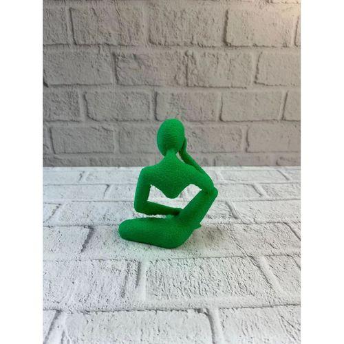 Dekoratif Yeşil İnsan Figürü Modern Masa Ve Raf Süsü