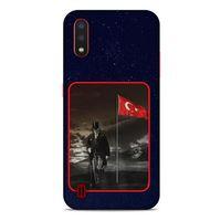 Samsung Galaxy A01 Kılıf Atatürk (40) Fit Silikon Kılıf Gece Yıldızlar