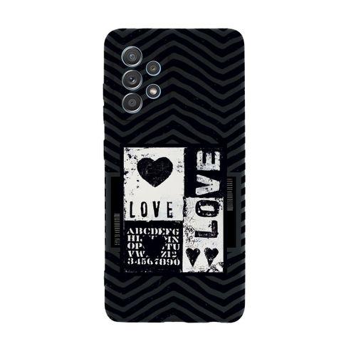 Samsung A52 Black Love Premium Silikonlu Telefon Kılıfı