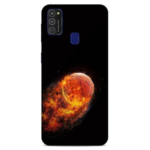 Lopard Samsung Galaxy M21 Uyumlu Kılıf FireX (32) Soft Silikon Kılıf Basketbol Topu