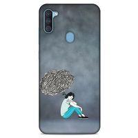 Samsung Galaxy A11 Kılıf Depresyon (5) Koruma Kabı Fuşya