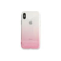 Newface iPhone XS Max Kılıf Lüx Çift Renkli Silikon - Pembe