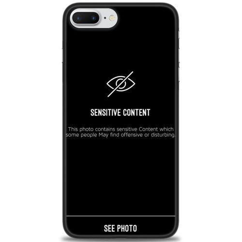 iPhone 8 Plus Kılıf HD Baskılı Kılıf - Sensitive Content + Tam Ekran Koruyucu