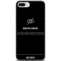 iPhone 8 Plus Kılıf HD Baskılı Kılıf - Sensitive Content + Tam Ekran Koruyucu