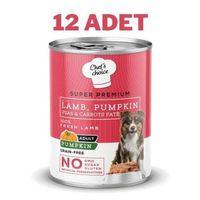 Chefs Choice Lamb Pumpkin Kuzulu Balkabaklı Pate Köpek Konservesi 12x400gr