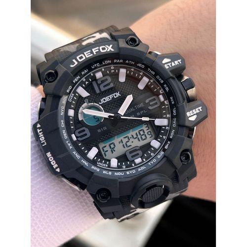 Joefox Digital Ve Analog 2 Yıl Garantili Kronmetre+Takvim+Alarm+Aydınlatma Erkek Kol Saati JOE.BK14