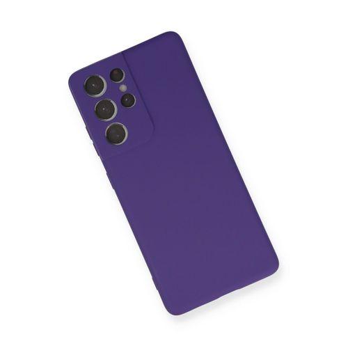 Newface Samsung Galaxy S21 Ultra Kılıf Nano içi Kadife  Silikon - Mor