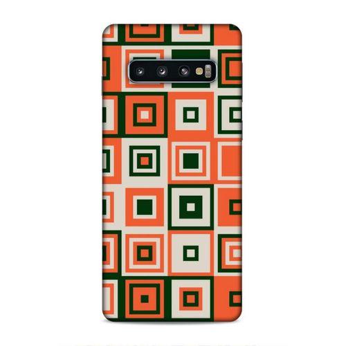 Samsung Galaxy S10 Uyumlu Kılıf Insomnia (29) Arka Koruma Kılıfı Turuncu Siyah