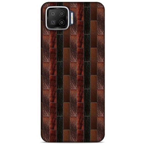 Oppo A73 Kılıf Patchwork (8) Baskılı Kılıf Siyah Kahverengi