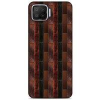 Oppo A73 Kılıf Patchwork (8) Baskılı Kılıf Siyah Kahverengi