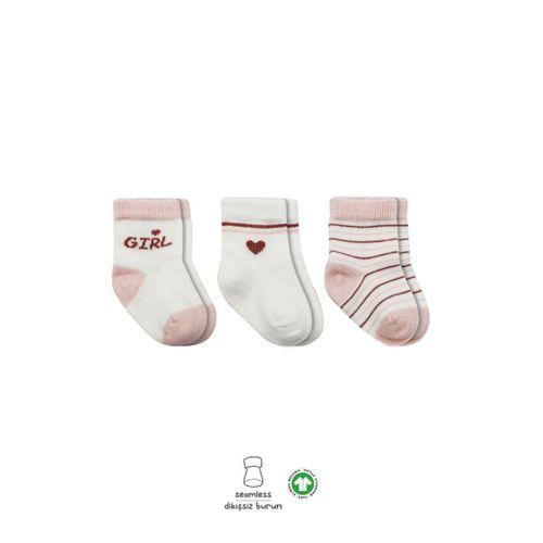 Bistyle Bistyle 3'Lü Penye Boy And Girl Soket Çorap BS10114 Pembe