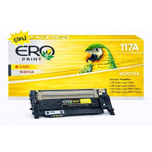HP 117A - W2072A Çipli Sarı Muadil Toner