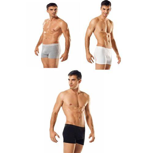 Tutku İç Giyim Pamuklu Likralı Erkek Boxer Paçalı Don 3 Lü Paket