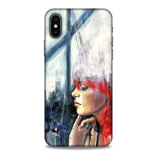 Apple Iphone X Kılıf Depresyon (14) Lansman Kılıf Mor Bordo