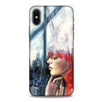 Apple Iphone X Kılıf Depresyon (14) Lansman Kılıf Mor Bordo