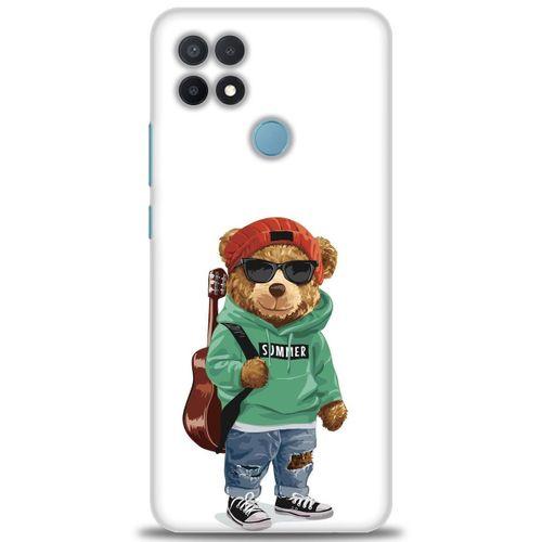 Oppo A15 Kılıf HD Baskılı Kılıf - Teddy Bear + Tam Ekran Koruyucu