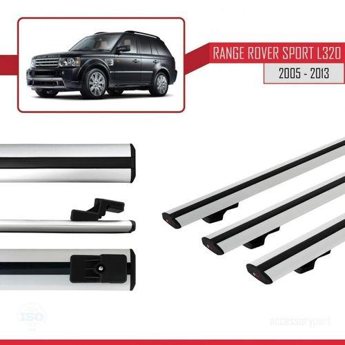Land Rover Range Rover Sport (L320) 2005-2013 Arası ile uyumlu Basic Model Ara Atkı Tavan Barı GRİ 3 ADET