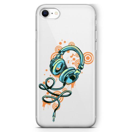 Apple iPhone SE 2020 Kılıf Dj Kulaklığı Arka Kapak Koruma Desenli Full Koruyucu