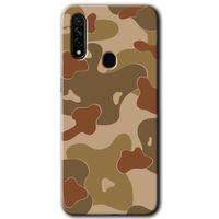 MRCİLETİSİM Oppo A31 Kılıf Baskılı Kapak - Kamuflaj 10 + 5D Tam Kaplayan Cam