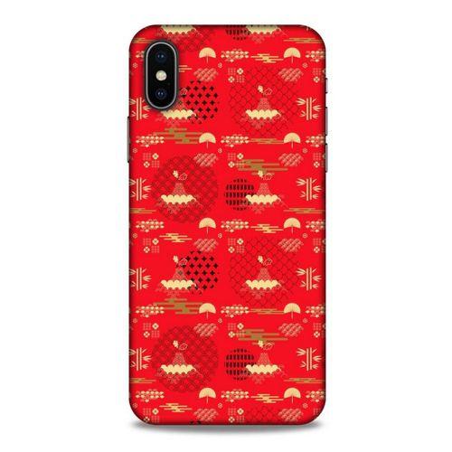 Apple iPhone XS Kılıf Japonya (1) Kılıfı Sarı Kırmızı