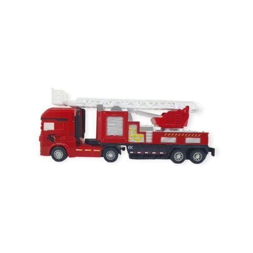 Metal İtfaiye Arabası - Merdivenli 26cm - 706-45