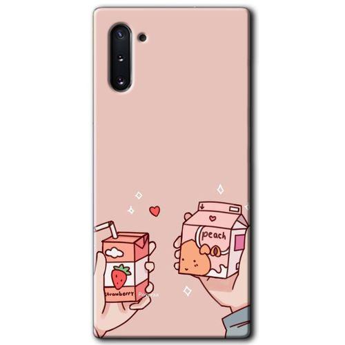 Potkal Hediye Fabrikası Samsung Galaxy Note 10 Kılıf HD Desen Baskılı Arka Kapak - Meyveli Süt